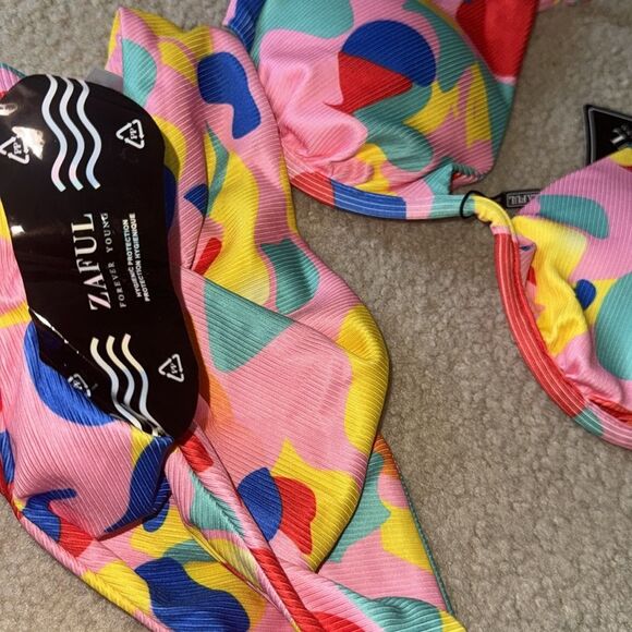 ZAFUL Womens High Cut Thong Bikini Set Cami String Sexy Bathing Suit M NWT - Picture 7 of 8